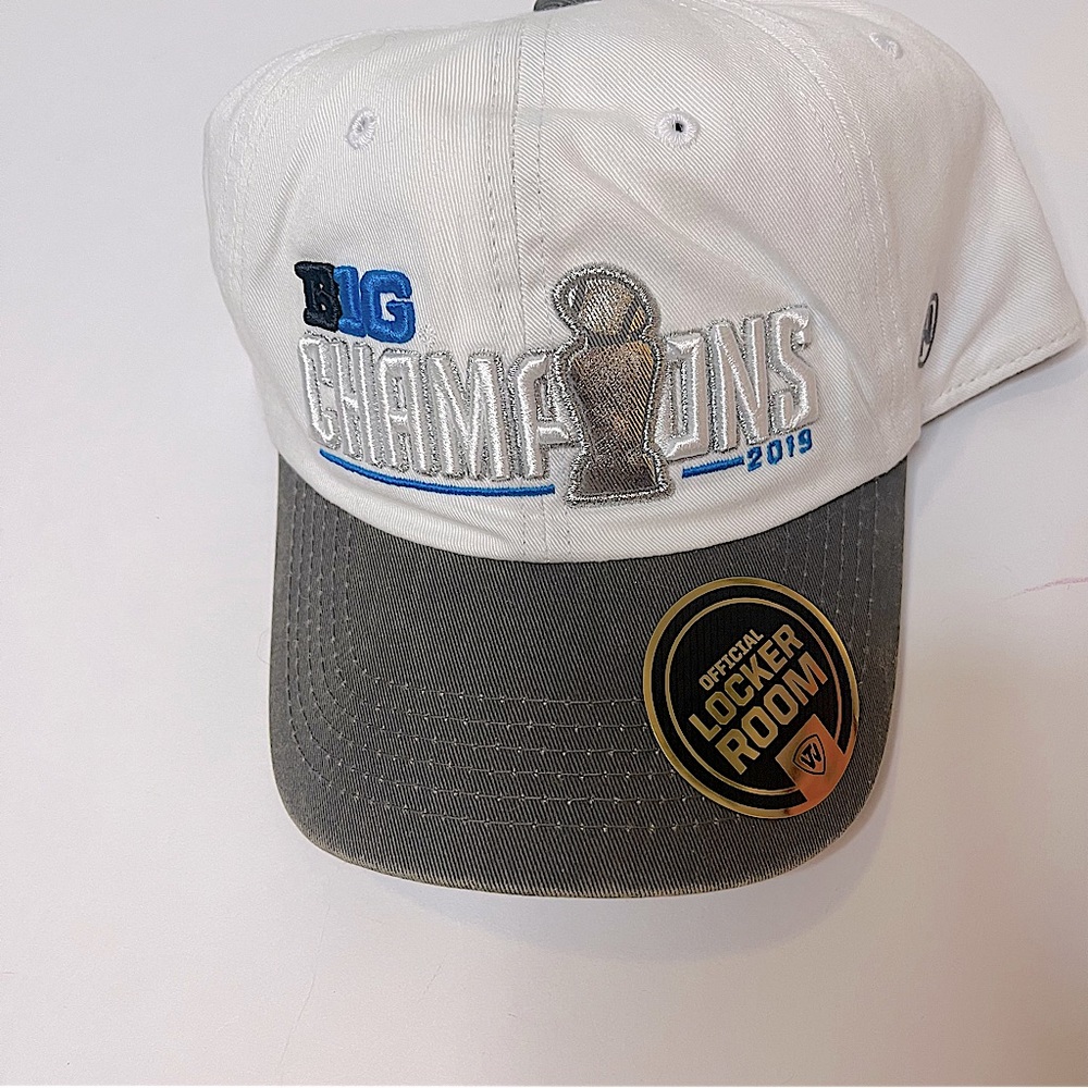 Ohio State NCAA 2019 Big 10 Football Champions adjustable hat White/Gray. NWT